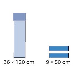 Obrázek pro produkt Ochranný návlek na končetinu 36 × 120 cm + 2 pásky 9 × 50 cm