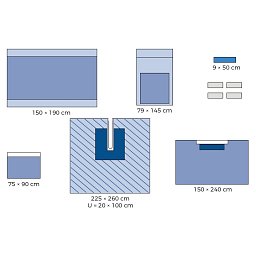 Obrázek pro produkt Univerzální set třívrstvý s výřezem do „U“ s výztuží